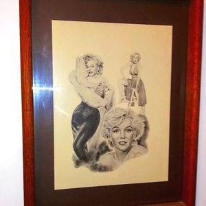 Marilyn Monroe sketch BY BANSE 1976